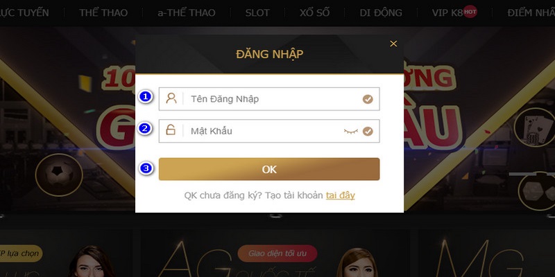 Hướng dẫn đăng nhập King88